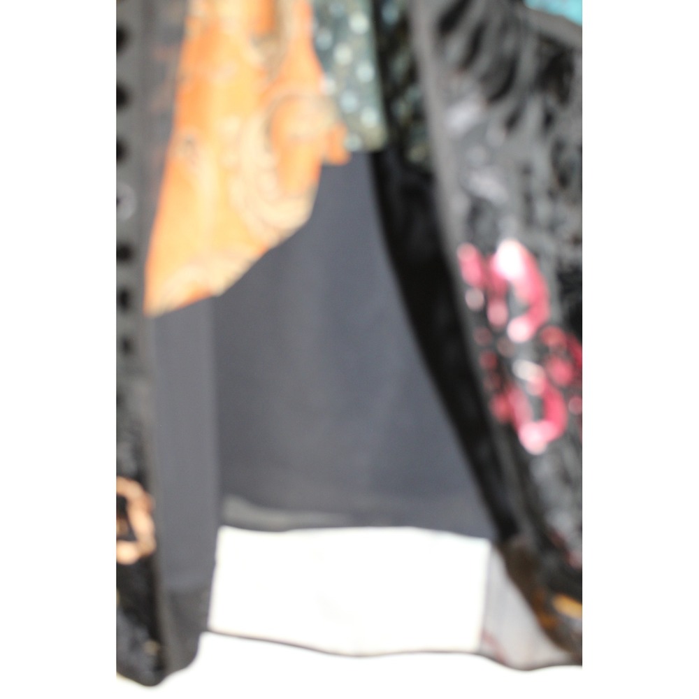 Soft Surroundings Adassa Tunic Top Sequin Velvet Patchwork Bohemian SZ Large - Picture 9 of 11